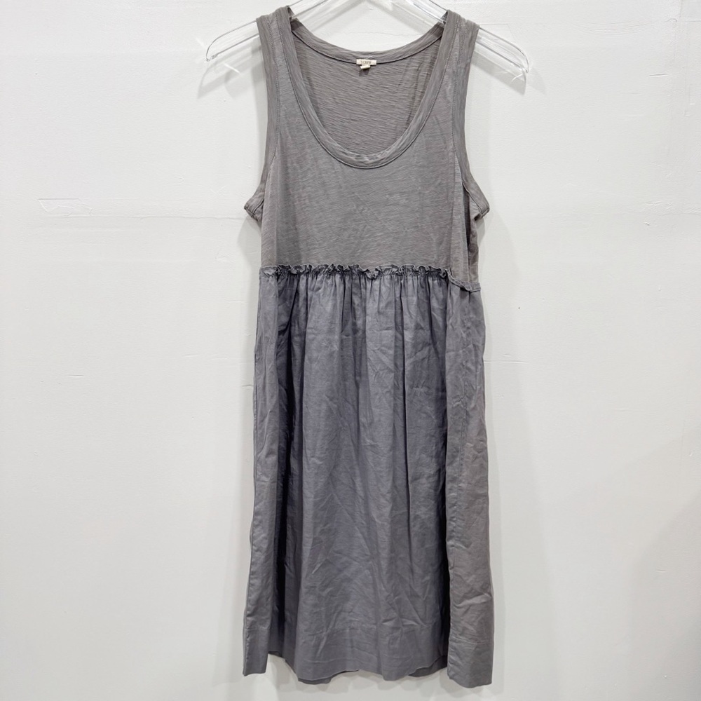 J. Crew Y2K Gray Tank Two-Tone Dress Cotton Vacation Summer
